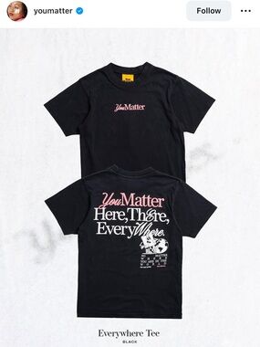 You Matter Black Graphic Tee Re; Mind Collection
